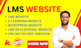 build wordpress lms website, lms educational website, elearning website