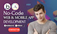 build no code mobile, web app on adalo bubble mvp saas adalo app developer