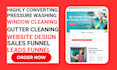 generate pressure washing gutter cleaning window cleaning leads build website