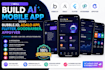 build ai mobile app using bubble io, adalo app, flutter, goodbarber, appgyver