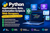 develop python application, bots, automation scripts, web scraper for your needs