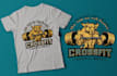 do creative t shirt bodybuilder bull logo