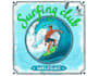 design hand drawn surfing beach logo