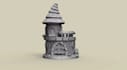 sculpt 3dfantasy house wargaming terrain, tabletop 3dmodel collectible, 3dprint