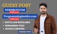 do guest post on nerdbot, programminginsider