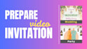 create a luxury animated wedding invitation video and card