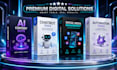 design creative product packaging, software box, and custom label design