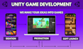 be your expert unity developer for mobile and PC games