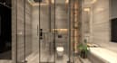 refurnish contemporary master bathroom, bathroom remodel,photorealistic render