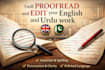 proofread and edit your english and urdu content