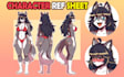 draw a professional custom furry reference sheet