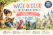 draw watercolor illustration for children book, story book and kdp book cover