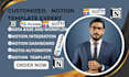 create custom notion templates notion planners dashboards notion workspace setup
