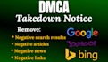 remove negative links dmca content and deindex harmful search results