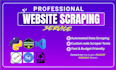 do web scraping,data scraping,product scraping and data extraction
