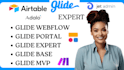 glide webflow, glide expert, glide portal, glide base, glide mvp