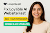 do professional lovable ai website fix customization SEO UX lovable expert