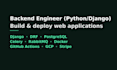 build and deploy python django web applications and rest API