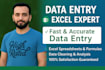 be your professional excel expert for data entry, formatting,