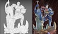 do anime illustration for game or cover