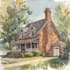 do an watercolor house portrait