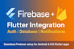 integrate firebase auth, database, and fcm in flutter app