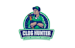 design clog hunter plumbing logo