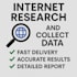 do internet research and dat collection
