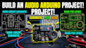 do audio electronic circuit schematic and pcb arduino project and kicad layout