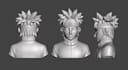 make stylized 3d head sculpt, anime head bust model, 3d action figure head stl