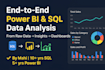 build power bi dashboards and data reports from sql or excel
