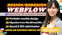 develop webflow website design, 3d interacted animated design, figma to webflow