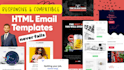 design responsive HTML email templates, newsletters, signature klaviyo mailchimp