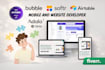 build adalo bubble io softr airtable glide saas mvp website mobile webapp expert