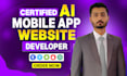 develop ai mobile app, ai software, ai chatbot, ai saas as software developer