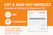 create customized invoice with logo