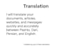 translate pashto, dari, and english