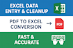 do accurate excel data entry, cleanup, formatting, and deduplication