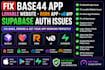 fix base44 app lovable website rork app apple rejection v0 supabase auth issues