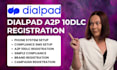 do dialpad a2p 10dlc registration, simple website edit, tcr compliant