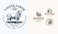 make hand drawn sheep mountain farm logo