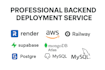 deploy backend and database on render, railway, supabase, mongodb, firebase
