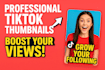 design an eye catching tiktok thumbnail