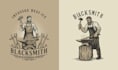 make vintage hand drawn lumberjack smith craftsman logo