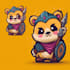 design cute mascot, cartoon character logo design