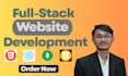 develop full stack website, website development from scratch