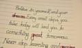 do beautiful handwriting and notes
