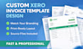 create a custom xero invoice template design, redesign xero