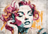 do a custom face stencil in graffiti art style