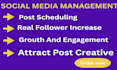 be your social medial manager and content creator